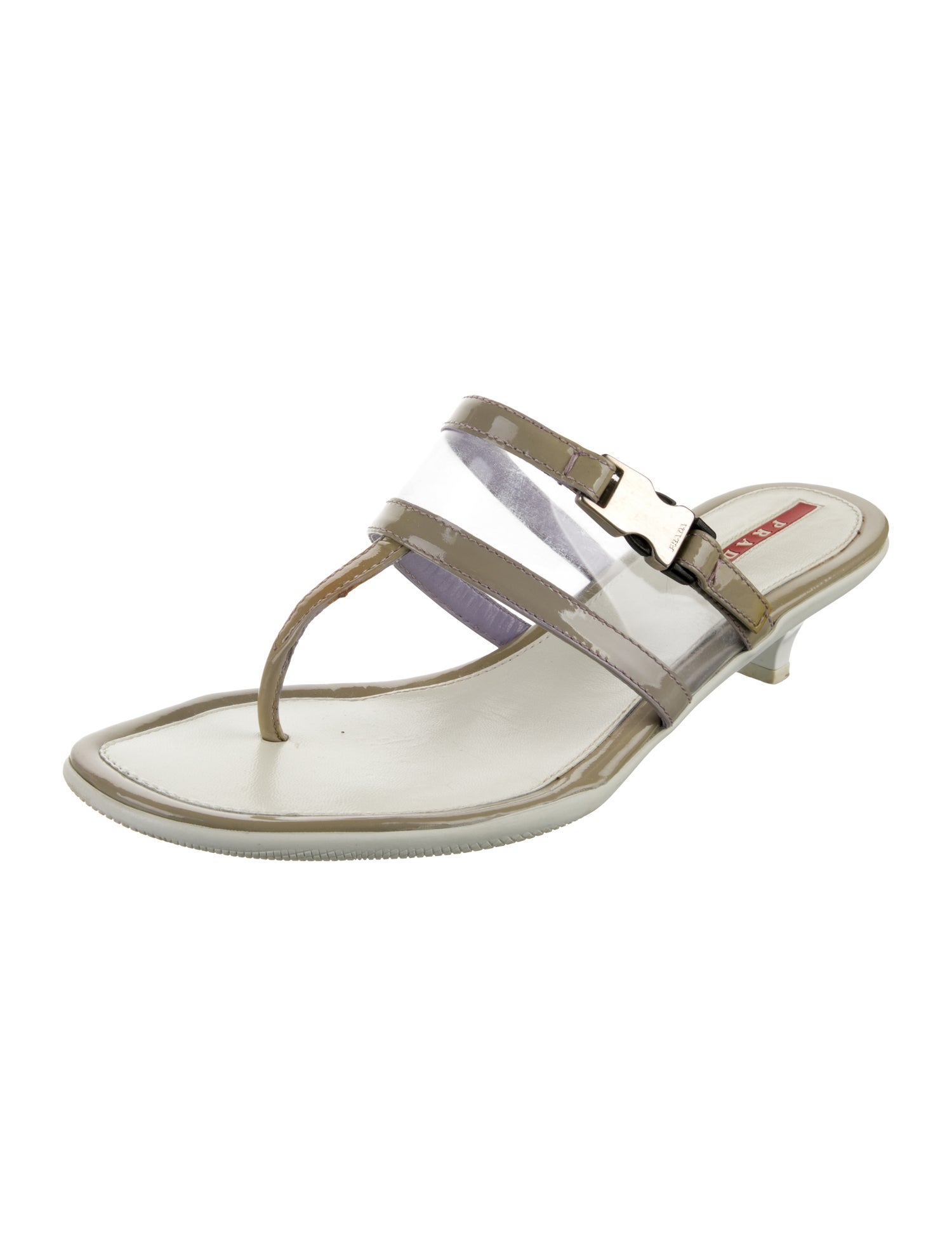Prada Sport Late 1990's - Early 2000's Patent Leather Slides
