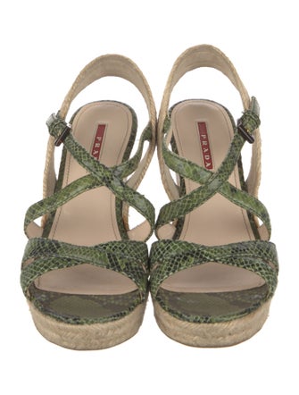 Prada Sport Snakeskin Animal Print Espadrilles