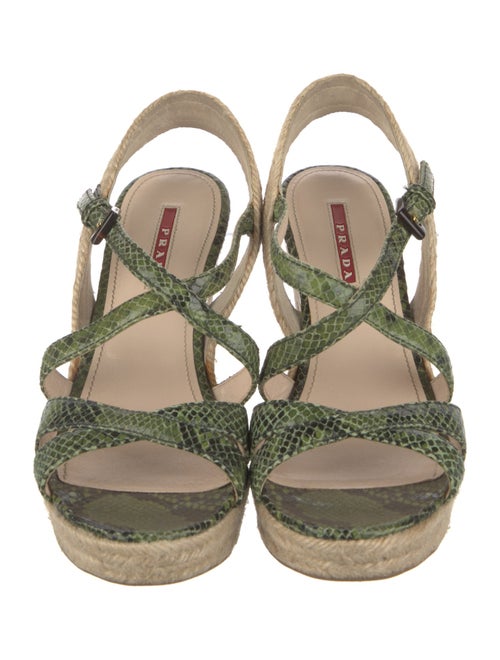 Prada Sport Snakeskin Animal Print Espadrilles