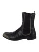 Prada Leather Distressed Accents Chelsea Boots