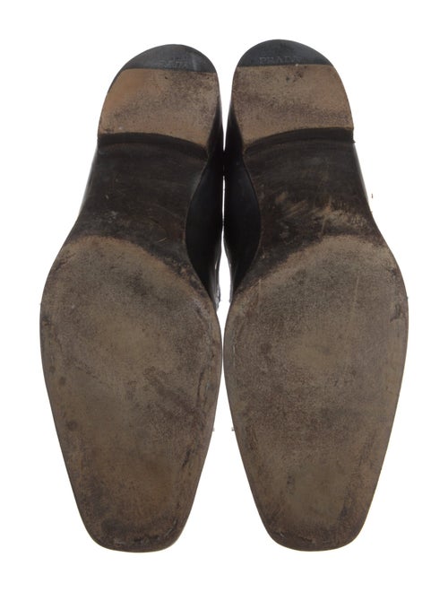 Prada Leather Distressed Accents Chelsea Boots