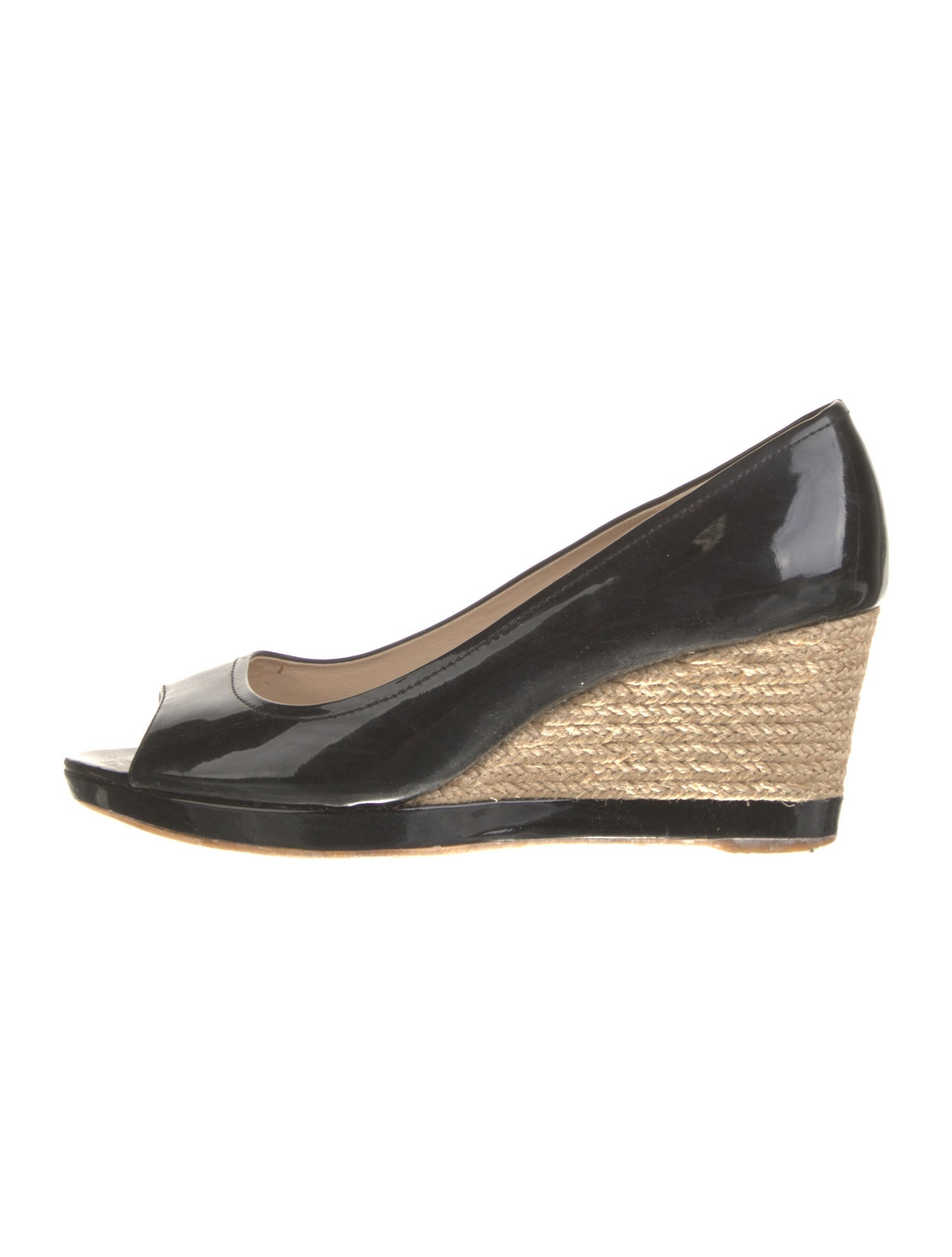 Prada Sport Patent Leather Braided Accents Pumps