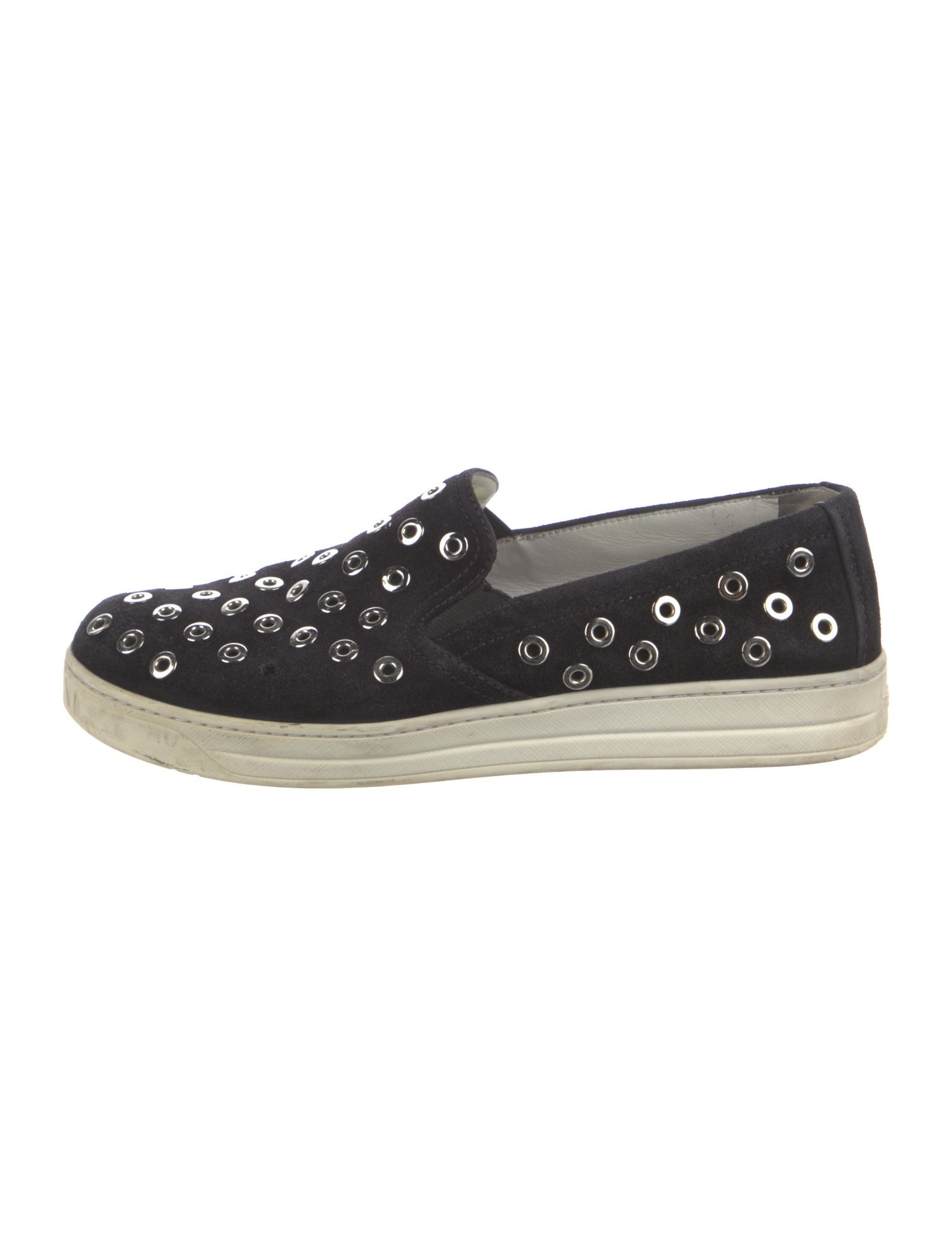 Prada Sport Suede Studded Accents Sneakers