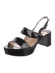 Prada Sport Patent Leather Slingback Sandals