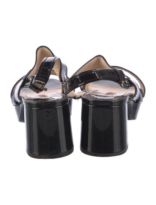 Prada Sport Patent Leather Slingback Sandals