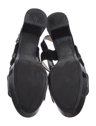 Prada Sport Patent Leather Slingback Sandals