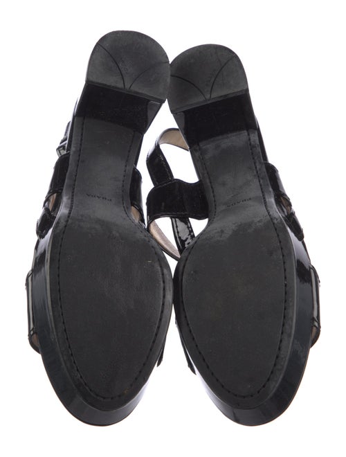Prada Sport Patent Leather Slingback Sandals