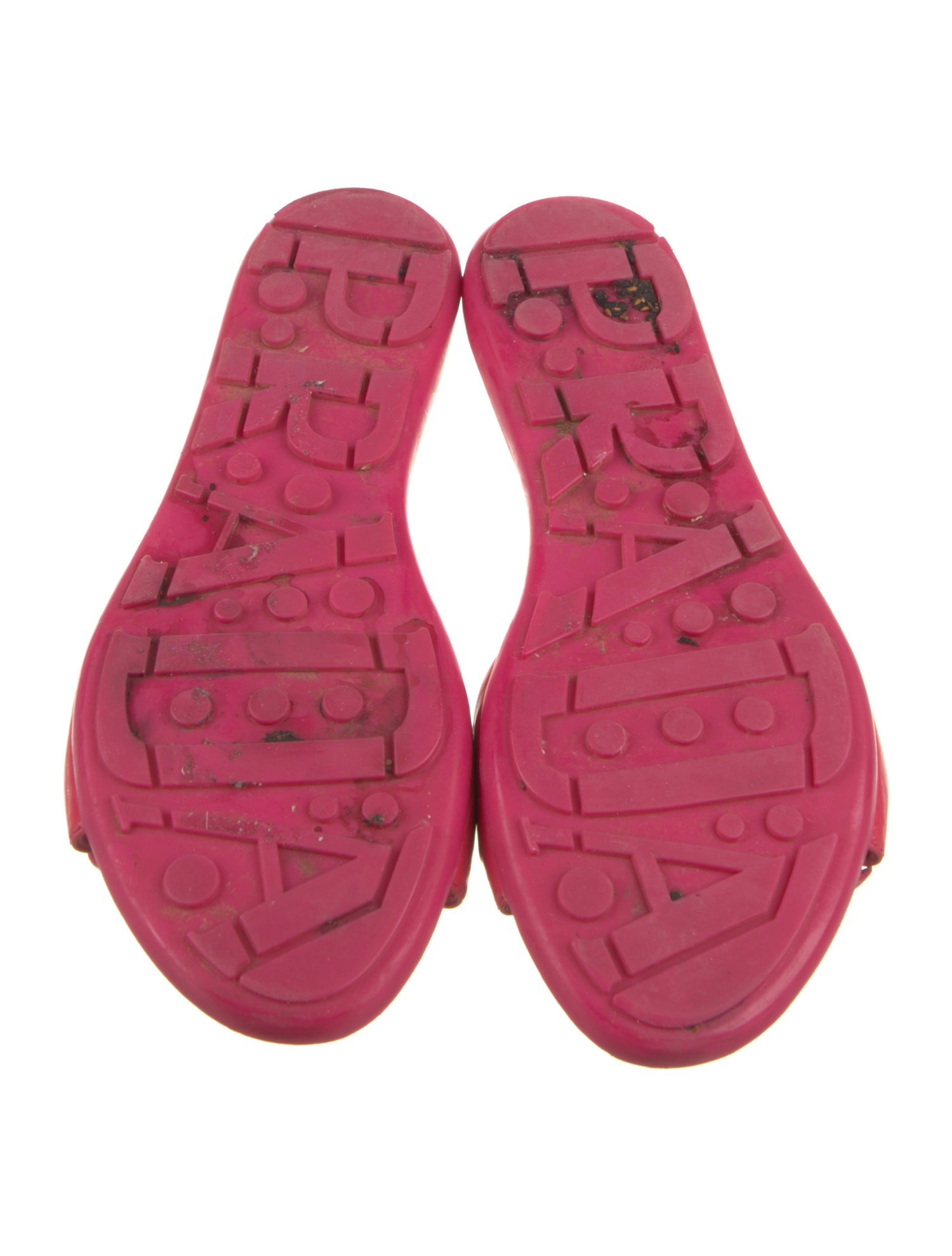 Prada Sport Patent Leather Bow Accents Slides