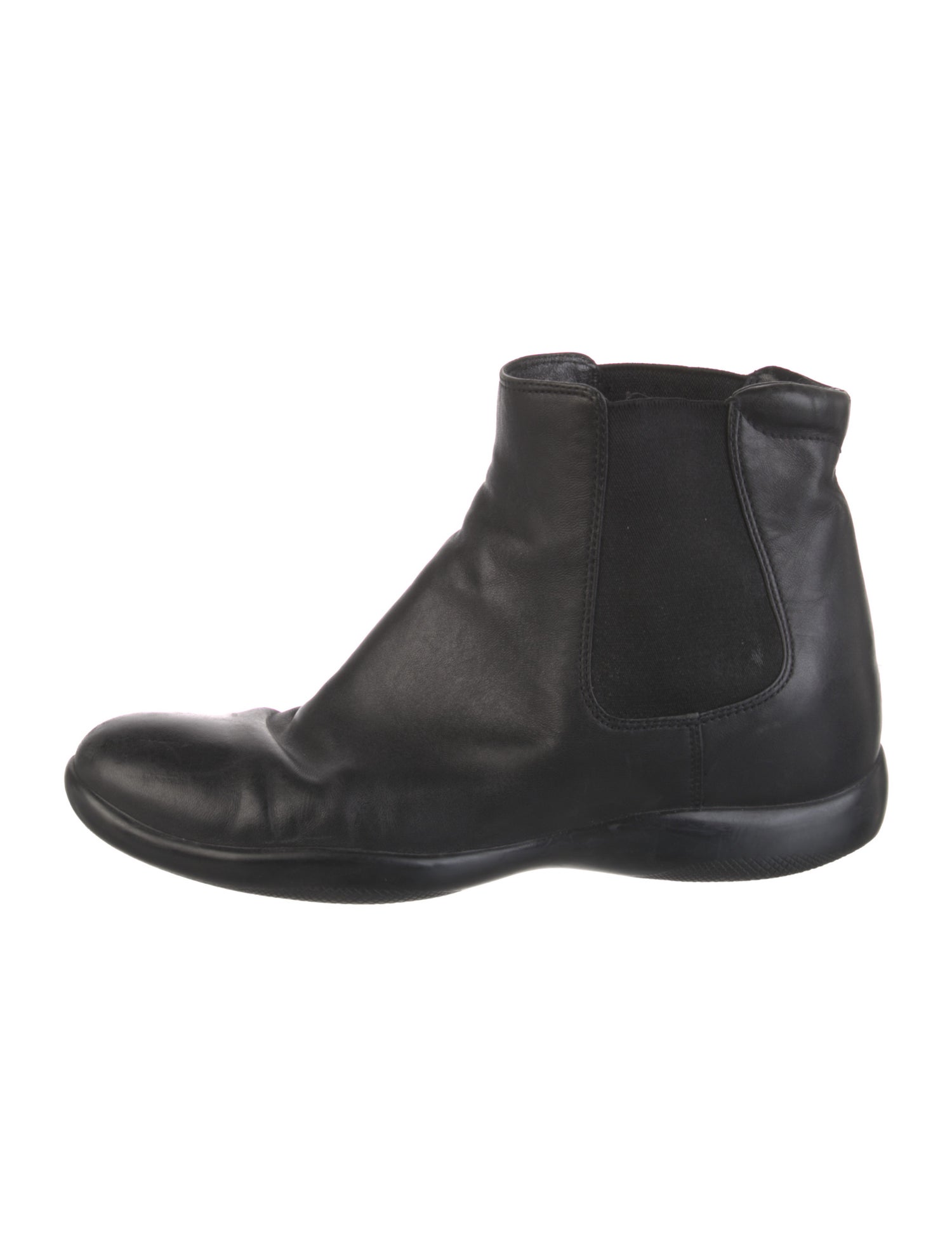 Prada Sport Leather Chelsea Boots