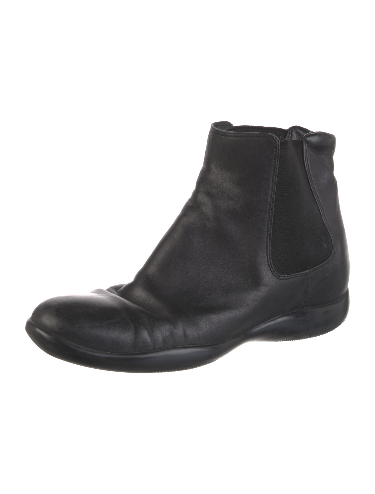 Prada Sport Leather Chelsea Boots