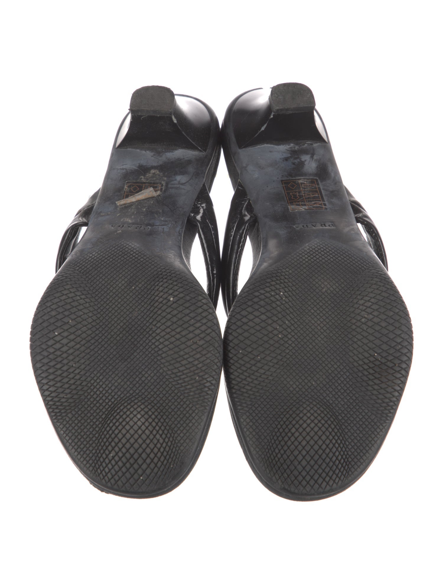 Prada Sport Signature Logo Leather Slides