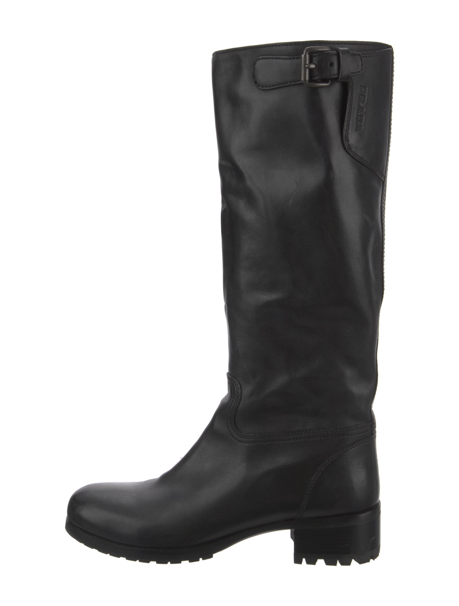 Prada Sport Leather Riding Boots