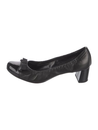 Prada Sport Leather Bow Accents Pumps