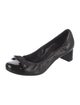 Prada Sport Leather Bow Accents Pumps
