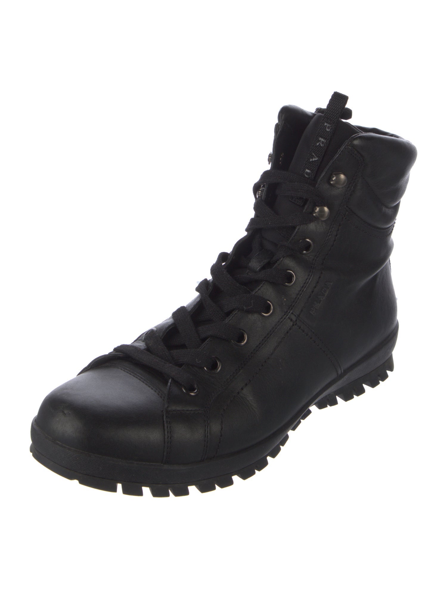Prada Sport Vintage Combat Hiking Boots