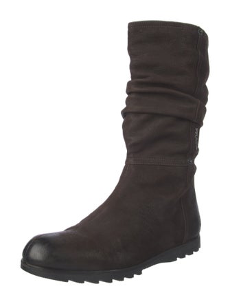 Prada Sport Leather Studded Accents Slouch Boots