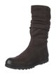 Prada Sport Leather Studded Accents Slouch Boots