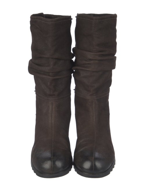 Prada Sport Leather Studded Accents Slouch Boots