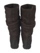 Prada Sport Leather Studded Accents Slouch Boots