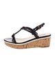 Prada Sport Leather T-Strap Sandals