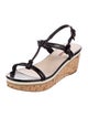 Prada Sport Leather T-Strap Sandals