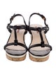 Prada Sport Leather T-Strap Sandals
