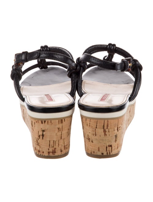 Prada Sport Leather T-Strap Sandals