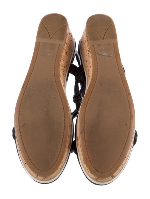 Prada Sport Leather T-Strap Sandals