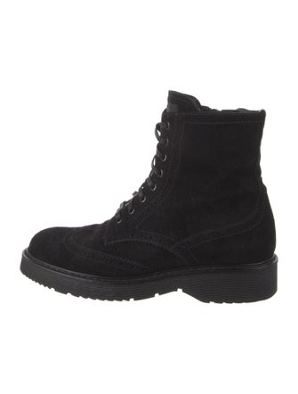 Prada Sport Suede Combat Boots