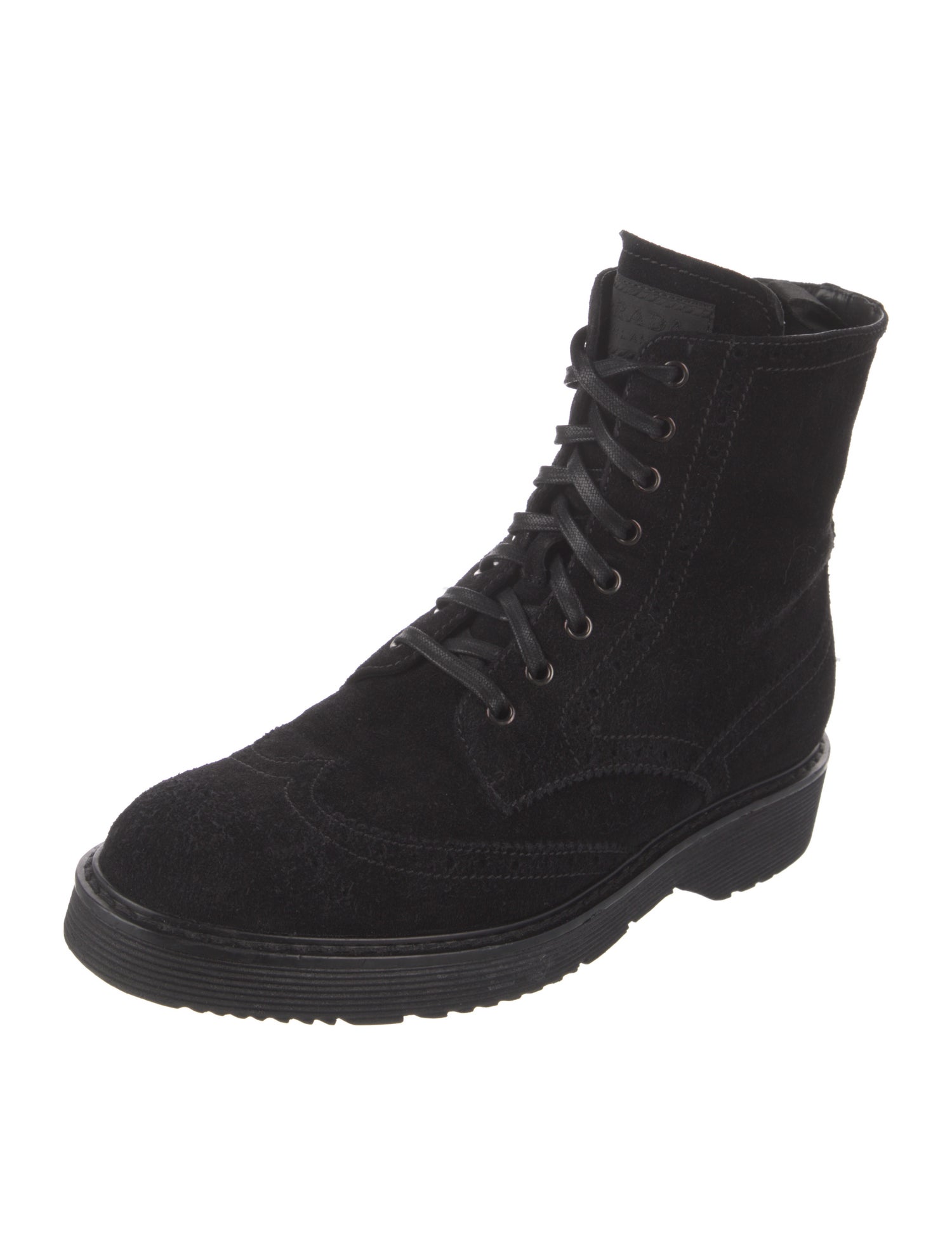 Prada Sport Suede Combat Boots