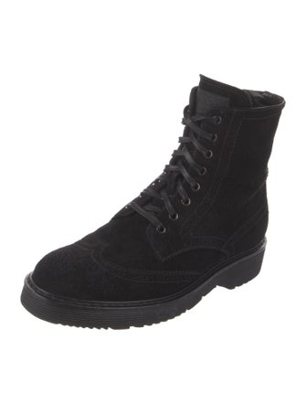 Prada Sport Suede Combat Boots