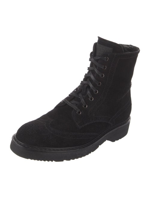 Prada Sport Suede Combat Boots