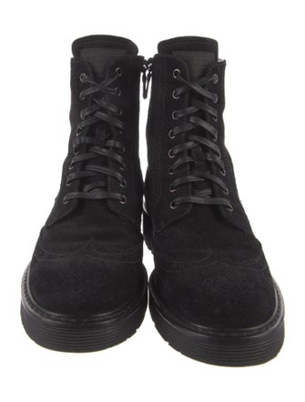 Prada Sport Suede Combat Boots