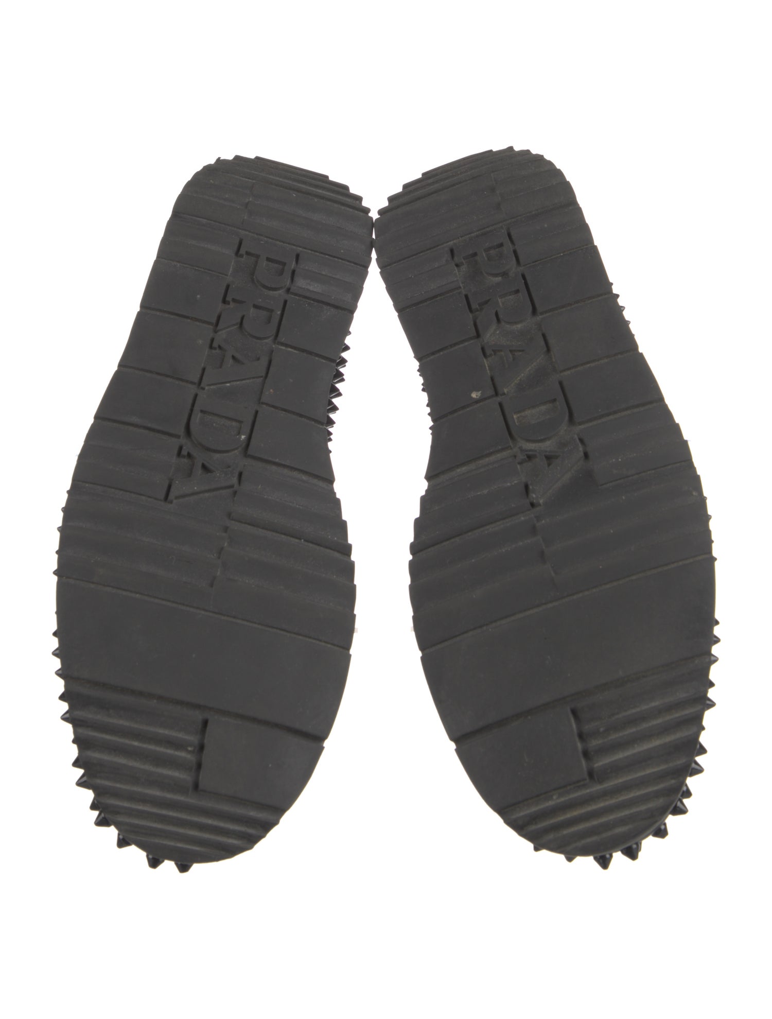 Prada Sport Leather Studded Accents Derby Shoes