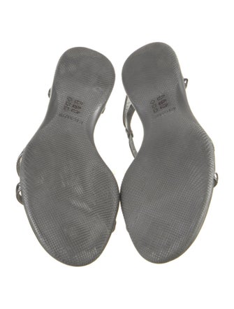 Prada Sport Patent Leather T-Strap Sandals