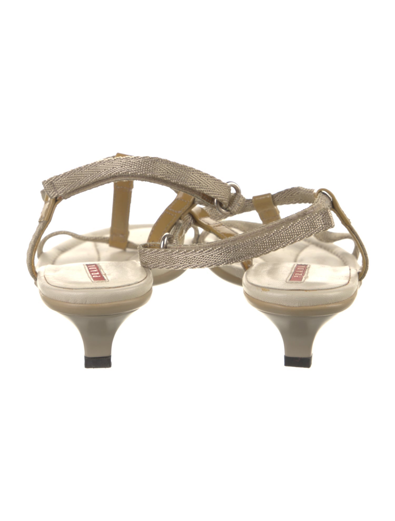 Prada Sport Leather T-Strap Sandals