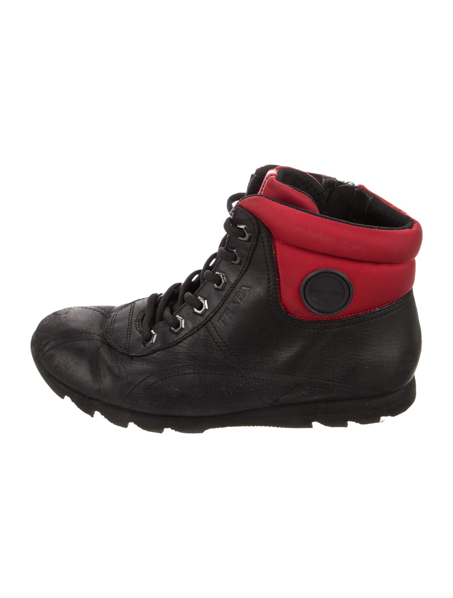 Prada Sport Leather Hiking Boots