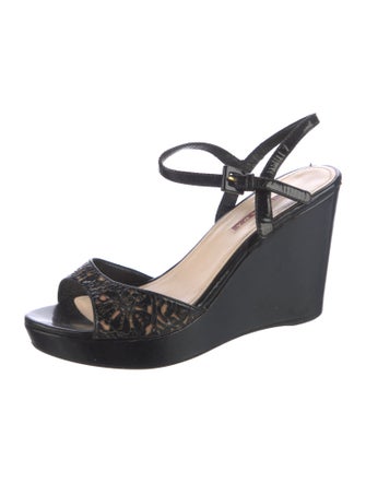 Prada Sport Patent Leather Slingback Sandals