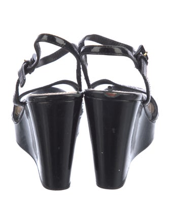 Prada Sport Patent Leather Slingback Sandals