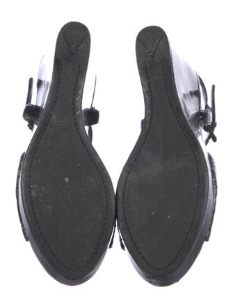 Prada Sport Patent Leather Slingback Sandals