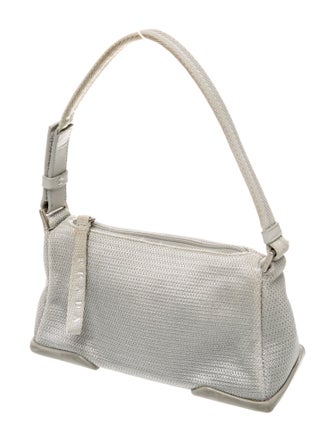 Prada Sport Enameled Metal Triangle Top Handle Bag