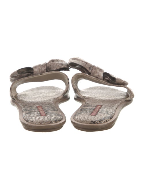 Prada Sport Leather Animal Print Slides