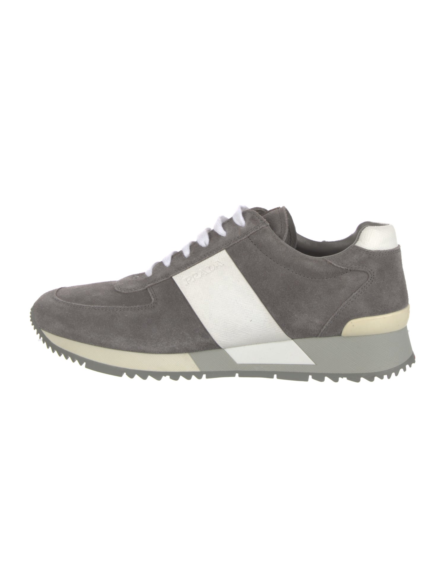 Prada Sport Suede Colorblock Pattern Sneakers