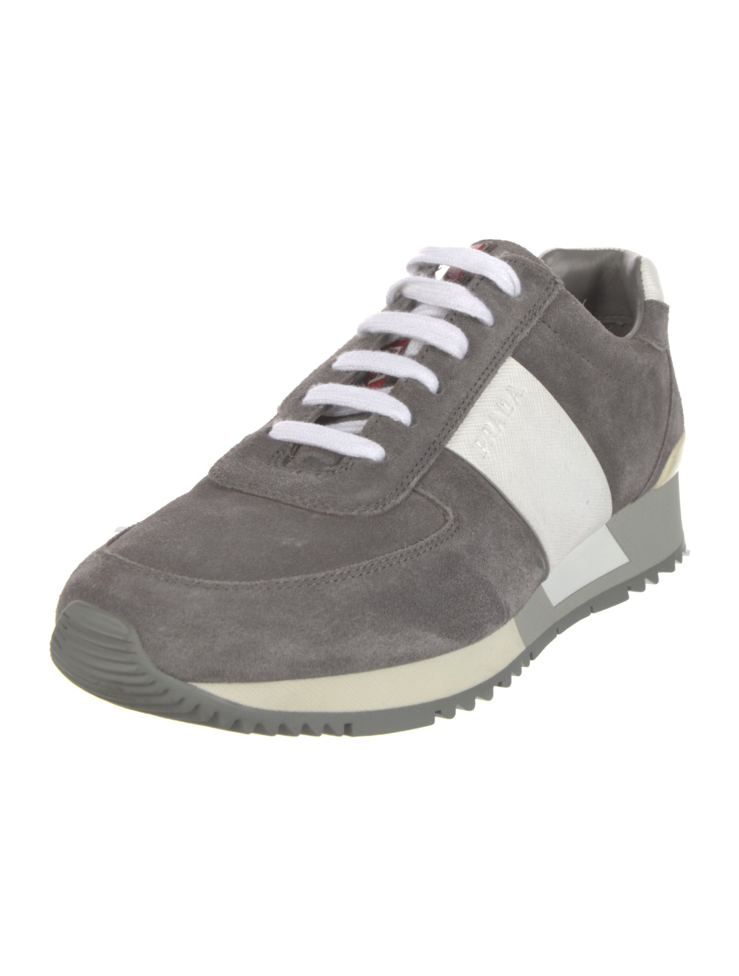 Prada Sport Suede Colorblock Pattern Sneakers