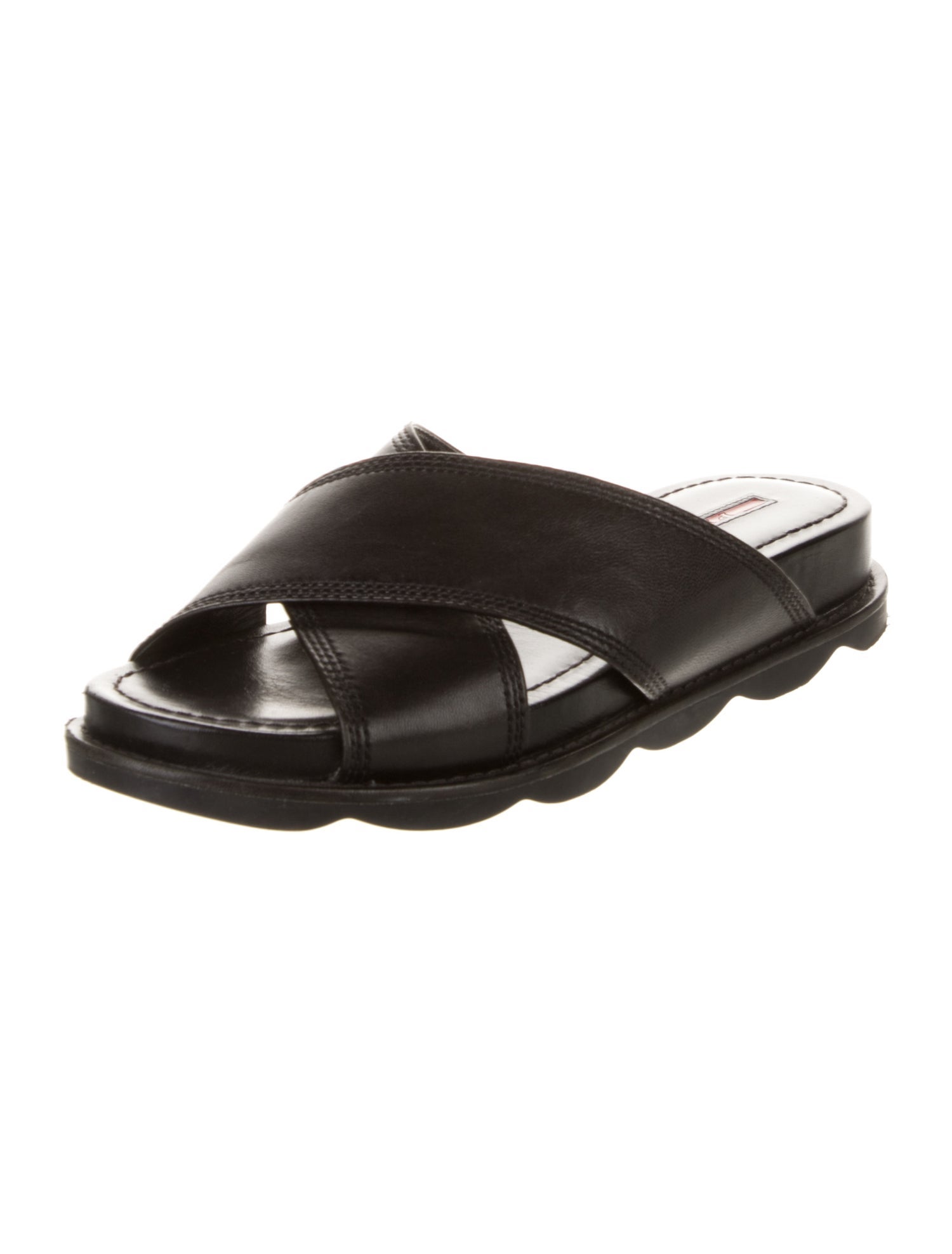 Prada Sport Leather Slides