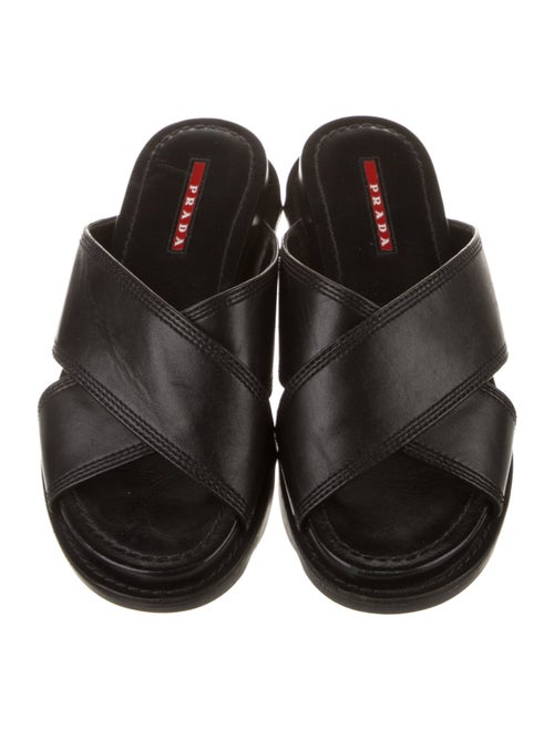 Prada Sport Leather Slides