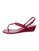 Prada Sport Leather T-Strap Sandals