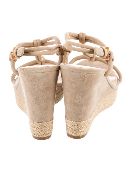 Prada Sport Suede Braided Accents T-Strap Sandals