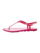Prada Sport Patent Leather T-Strap Sandals