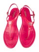 Prada Sport Patent Leather T-Strap Sandals